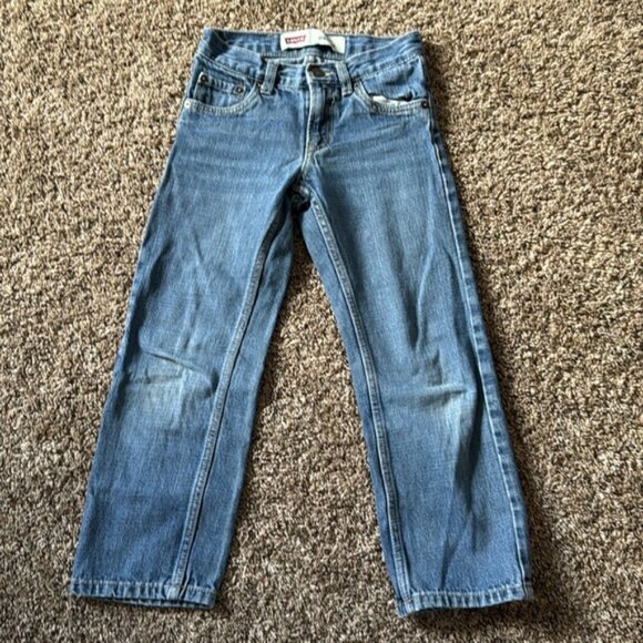 Levi's 505 7 Reg Light Wash Straight Leg Boys Jeans - Picture 2 of 7